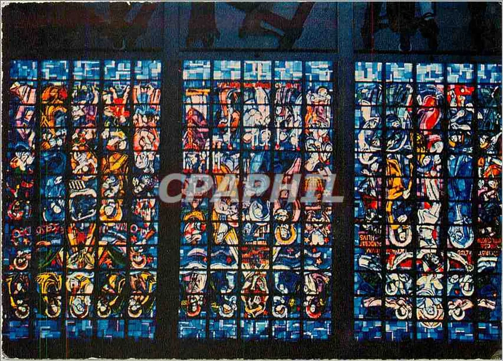 Innenansicht der Basilika der Heiligen Dreifaltigkeit in Blois — Glasfenster der Geburt — Éditions de la Trinité, n° 000 - Vorderseite
