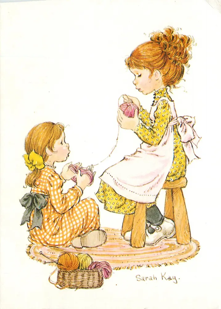 Duas meninas tecendo — Sarah Kay — Valentina - Frente