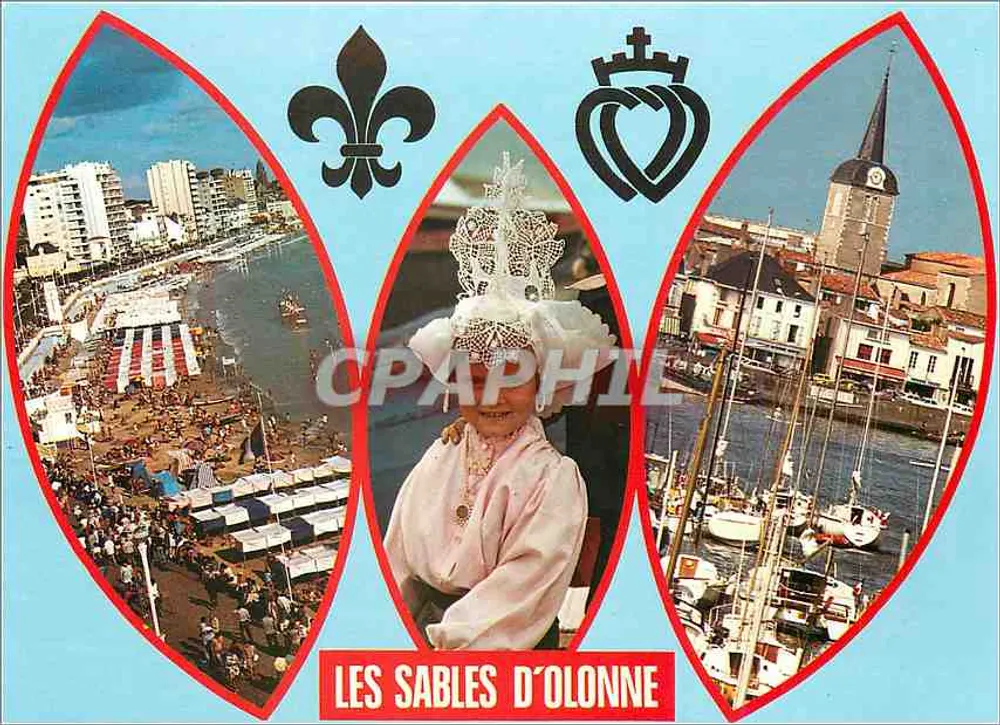Les Sables d'Olonne — praia, porto, menina de vestido — Edições Harrys - Frente