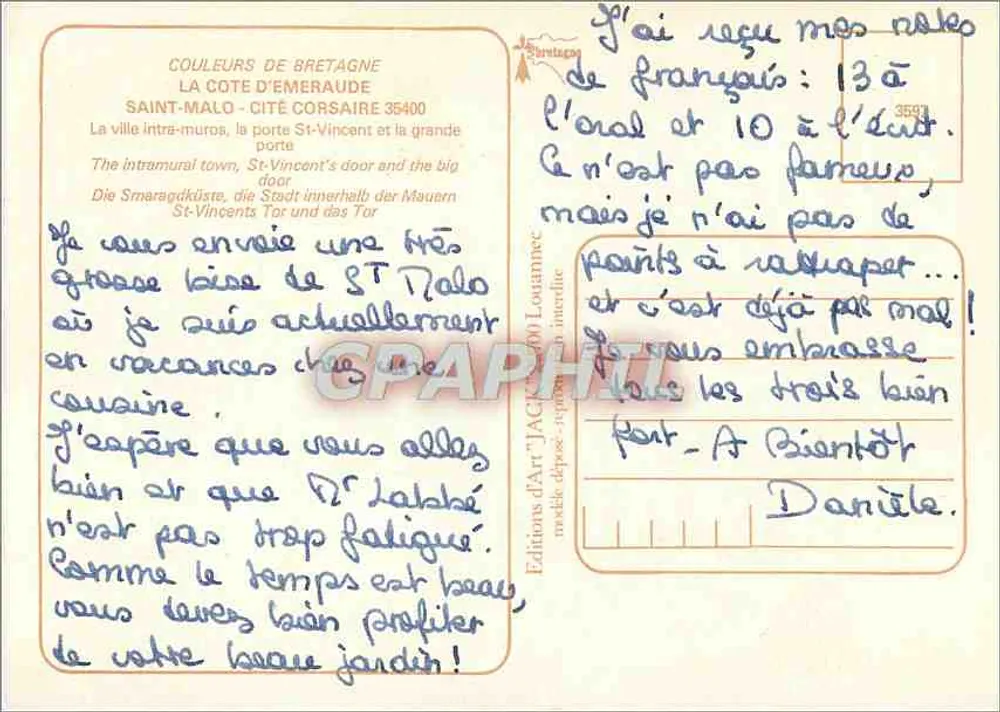 Saint-Malo — cidade corsária — Éditions d'Art Loannec - Verso