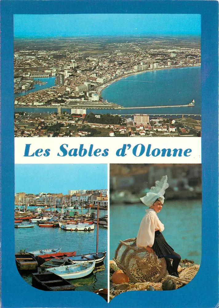 Les Sables d'Olonne — vista aérea e porto — edição La Vendée Touristique - Frente