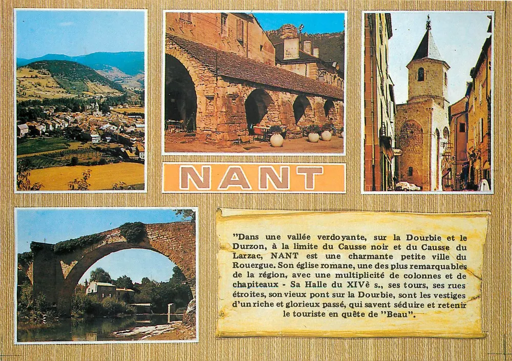 NANT (Aveyron) — Allgemeiner Blick, Kirche Saint-Pierre, Brücke der Prade — S.A. Couleurs Naturelles S121 - Vorderseite