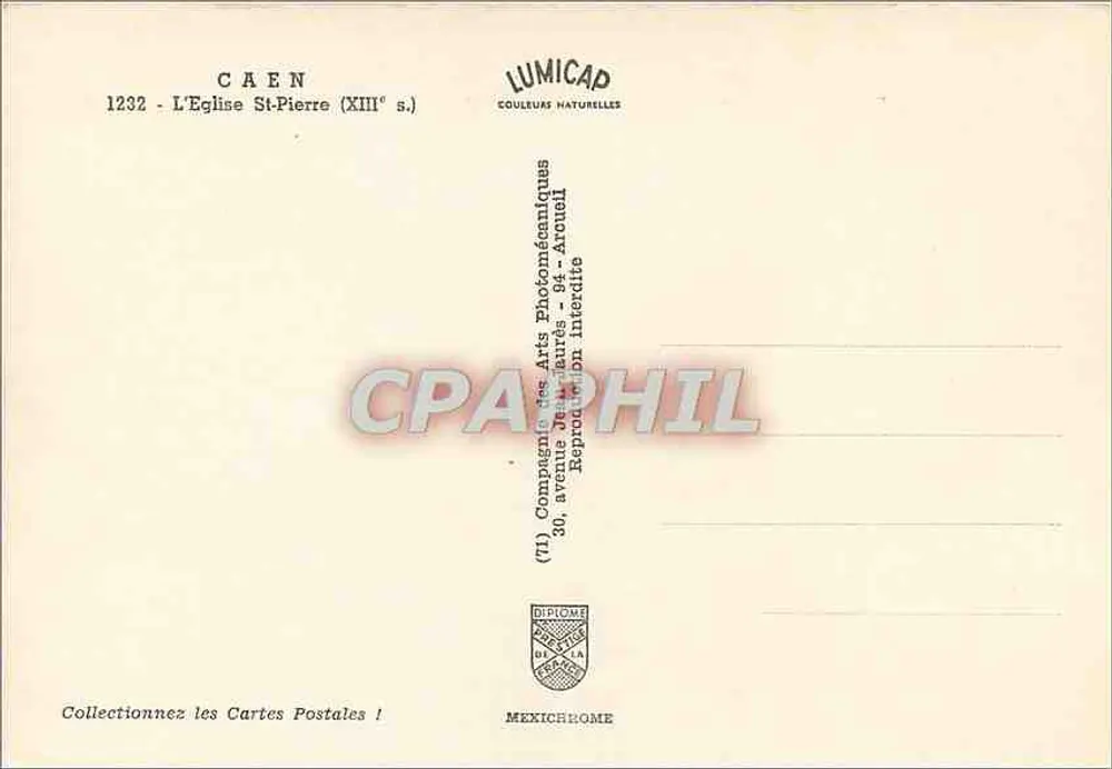 Caen — Igreja de São Pedro (século XIII) — IRIS - Verso