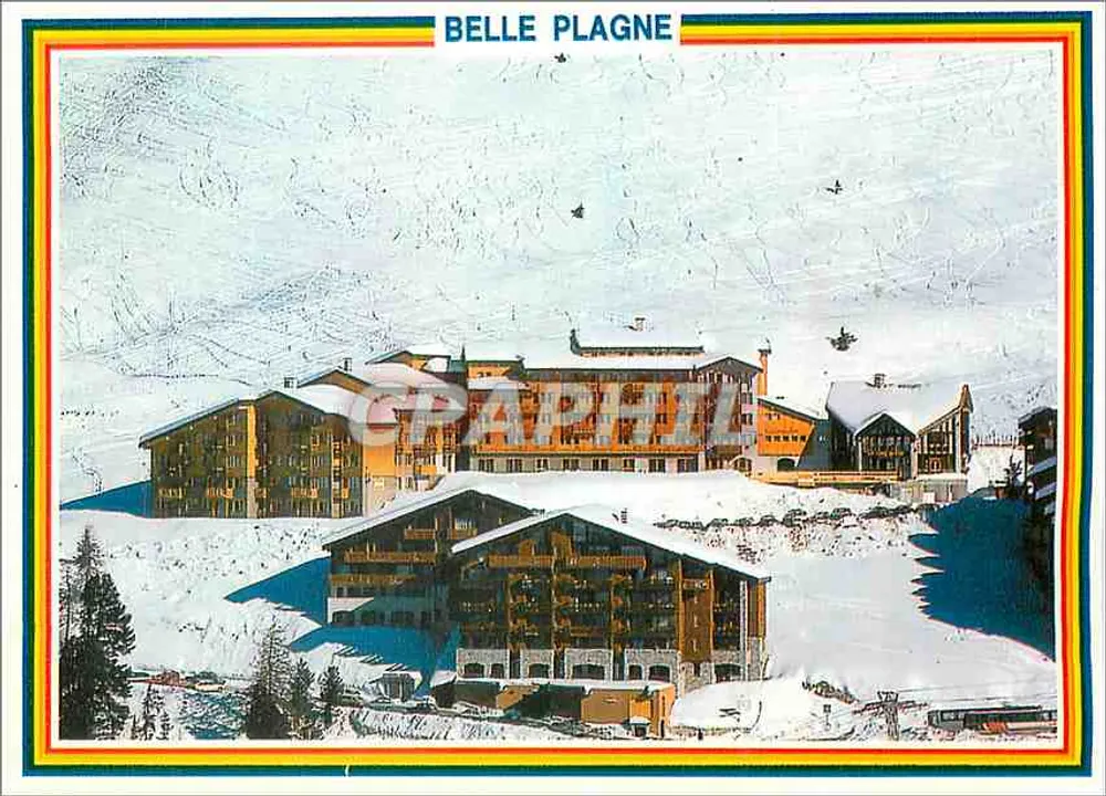 Belle Plagne — vista invernal de las residencias — Éditions de Larnieu - Anverso