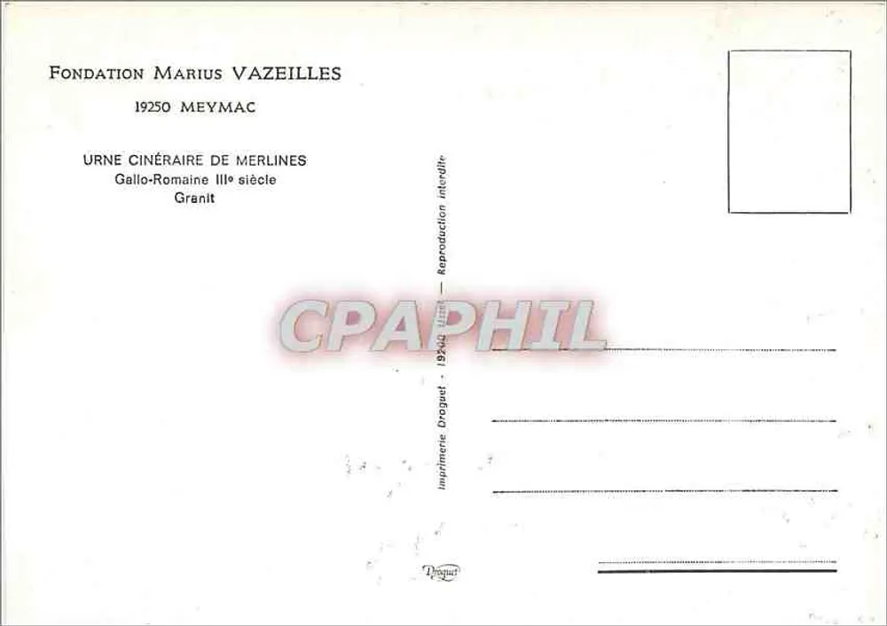 Gallo-Römische Urnen — Fondation Marius Vazeilles — Meymac - Rückseite