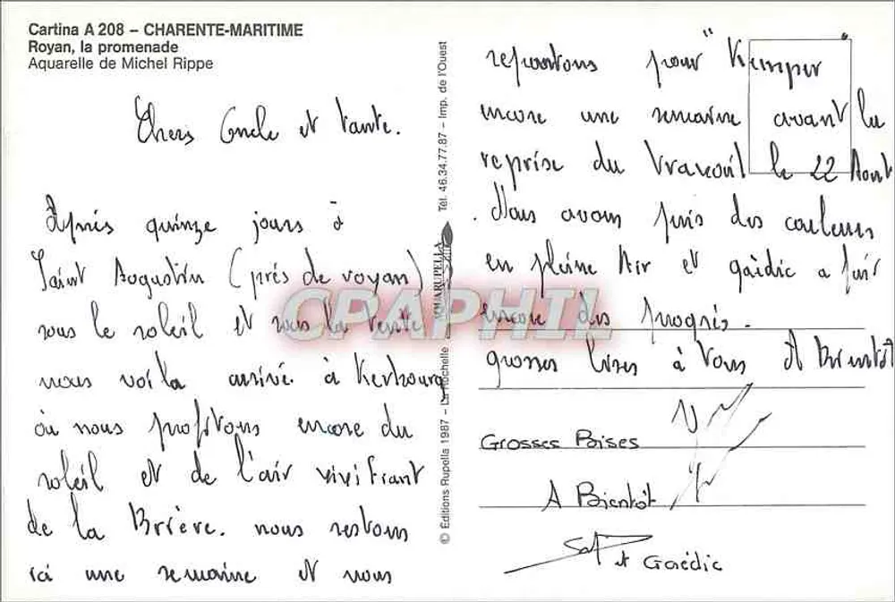 रॉयन, पैदल यात्रा — माइकल रिप्प के वाटरकलर — कार्टिना A 208 — एडीशन रुपेला - पीछे