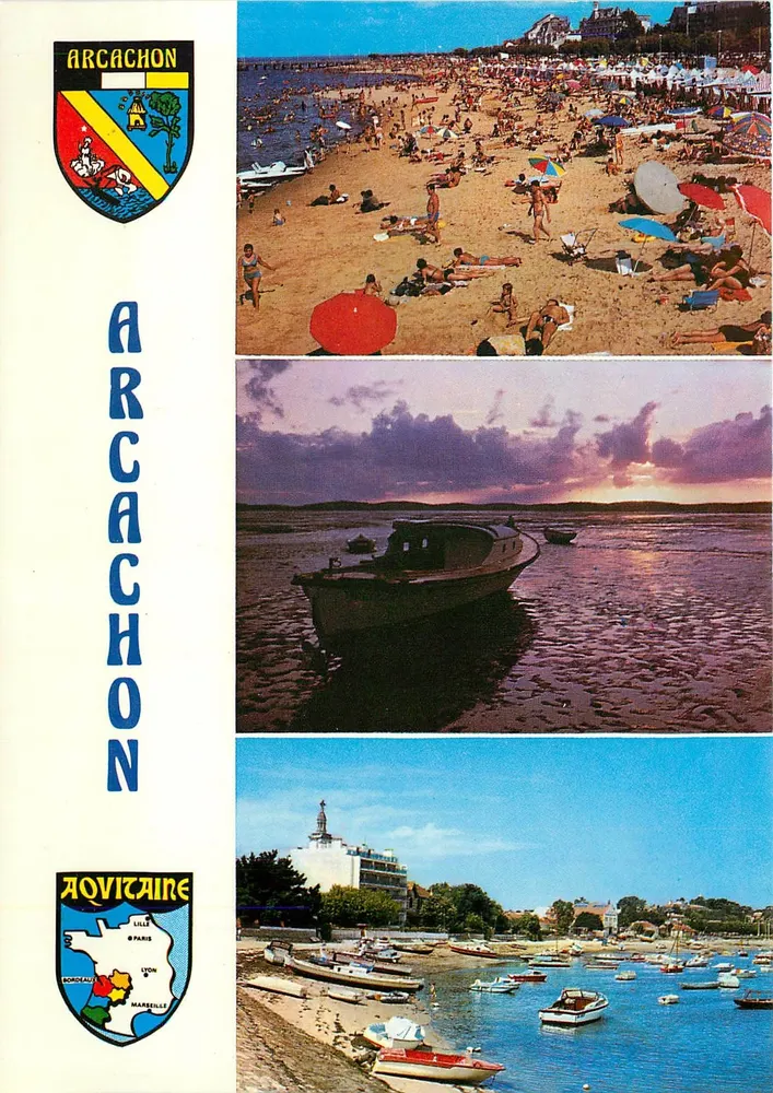 Arcachon — praia, pôr do sol, porto — Les Éditions du Gabier - Frente