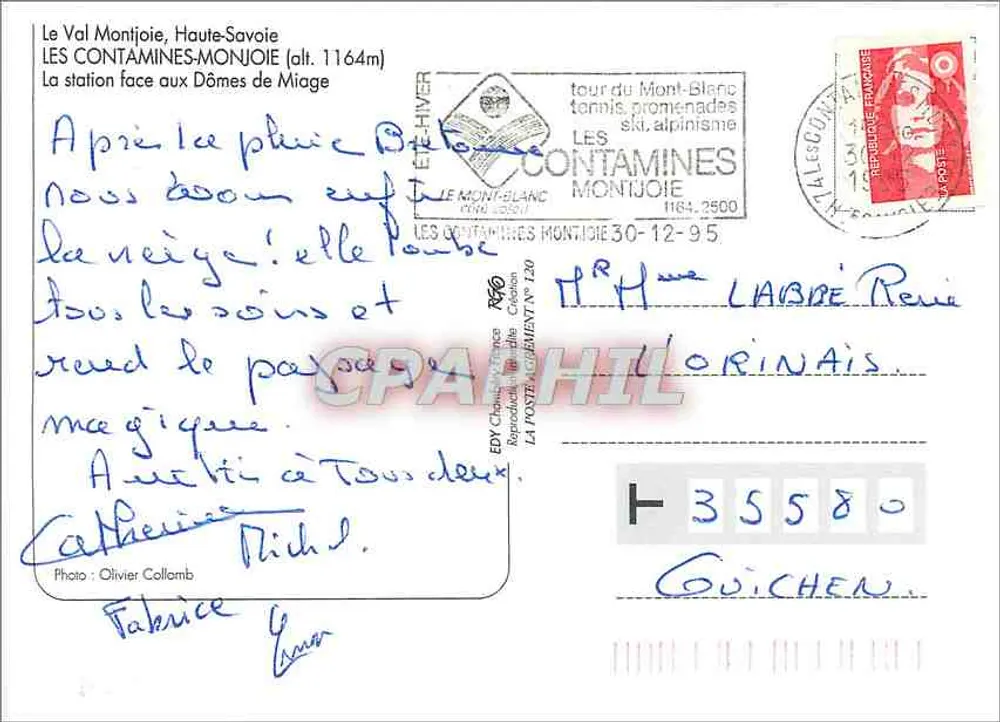 Les Contamines-Montjoie — vista invernal — EDY Chasse et Pêche Création, n°120 - Verso