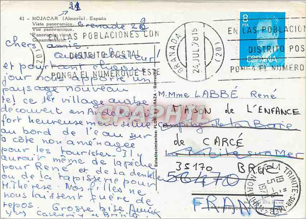 Mojácar — vista panoramica — editore non visibile - Verso