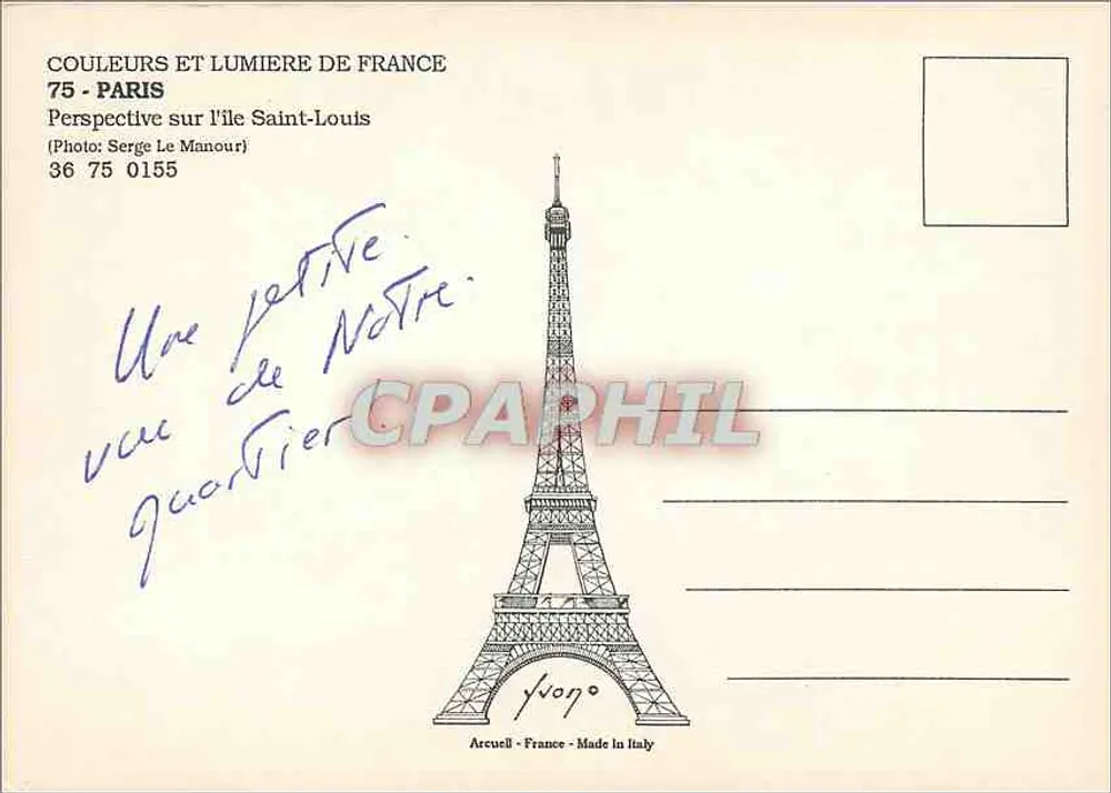 Paris — vista panorâmica — Arcueil - França - Verso