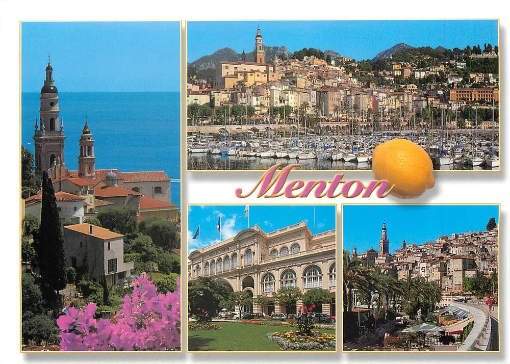 Menton — vista panorâmica e cidade costeira — editor PEC, n° 12340 - Frente