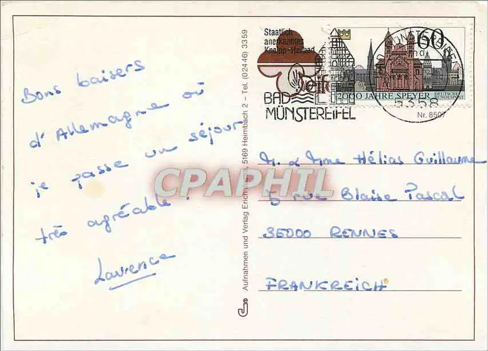 Bad Münstereifel — Locais e curiosidades — Balneário de saúde reconhecido pelo Estado - Verso