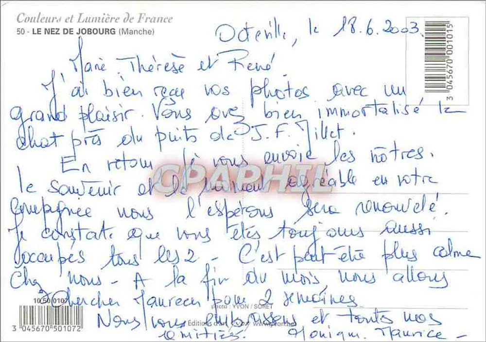 A Mancha — O Nariz de Jobourg — Cores e Luz da França, n°50 - Verso