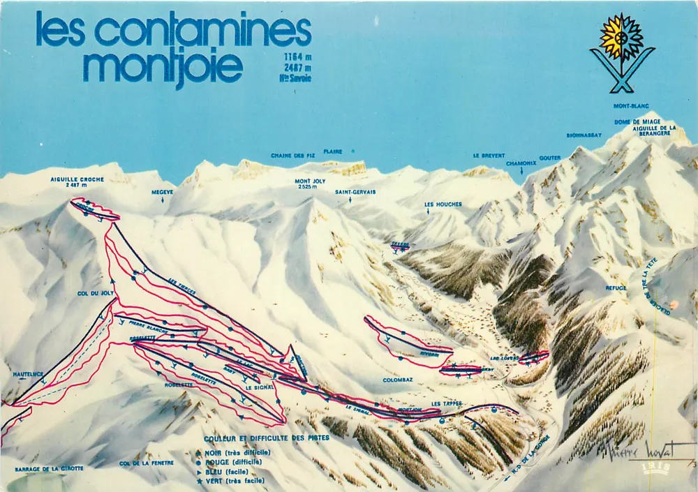 Les Contamines-Montjoie — vista de esqui — editor IRIS, n° 2395 H - Frente