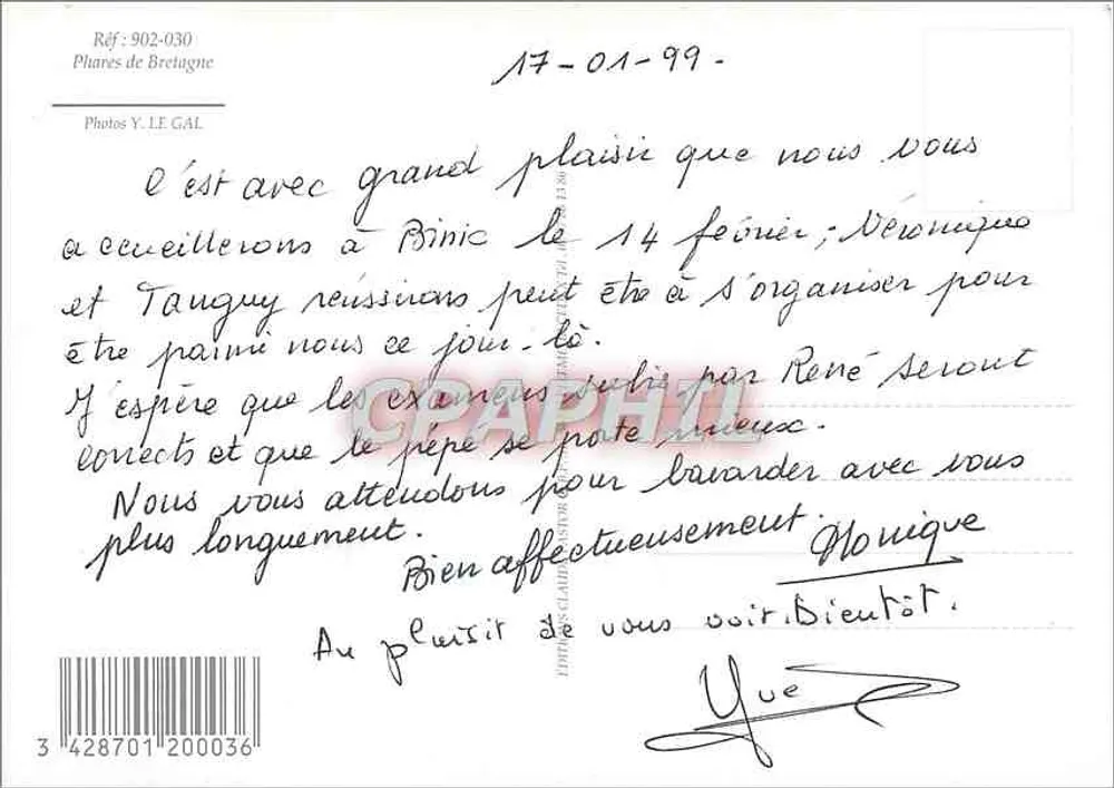 Faróis da Bretanha — Fotos Y. LE GAL — Réf: 902-030 - Verso