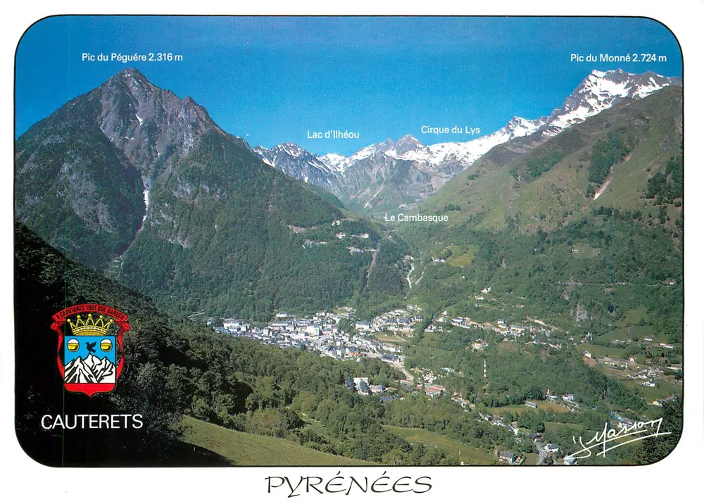 Cauterets — Pejzaż górski — Wydawnictwo Jean Masson, nr 10041 - Awers