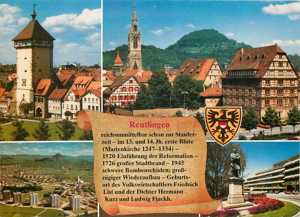 루트lingen — 역사적인 도시와 시인들의 고향 — Mets Ansichtskarten - 앞면