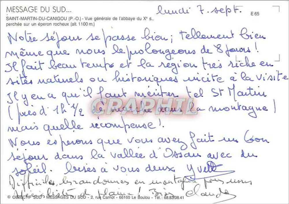 Saint-Martin-du-Canigou — Auf einem felsigen Vorsprung gelegene Abtei - Rückseite
