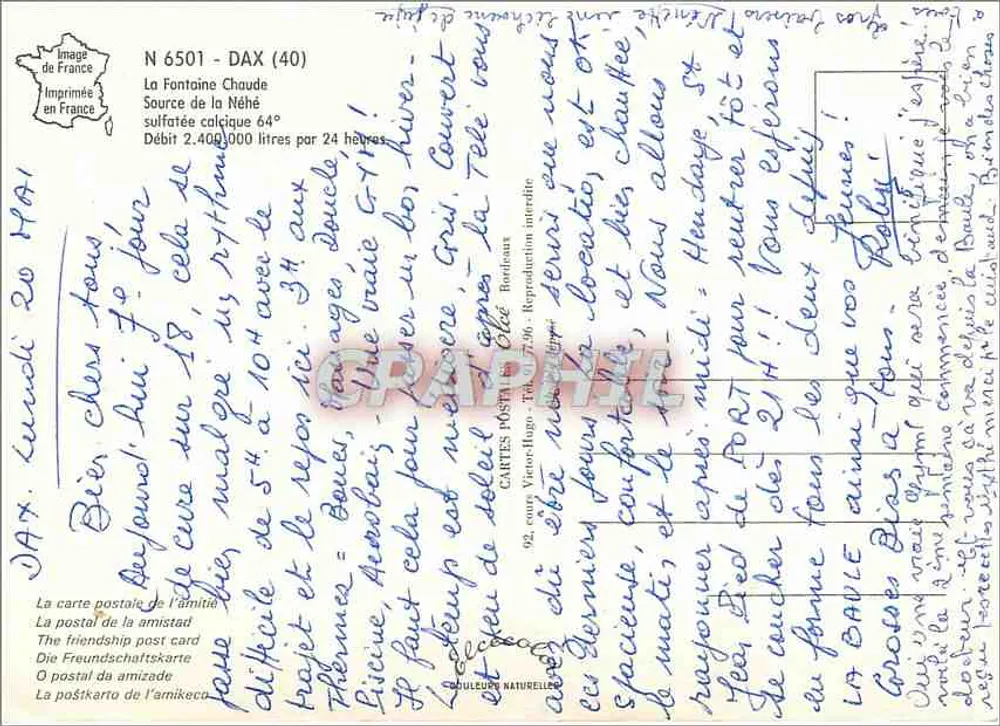 डैक्स, गर्म फॉन्टेन — एडिटर, संख्या 6501 - पीछे