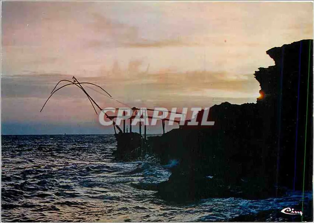 Fischerei am Carculet — Atlantikküste — Imprimerie Mélan - Vorderseite