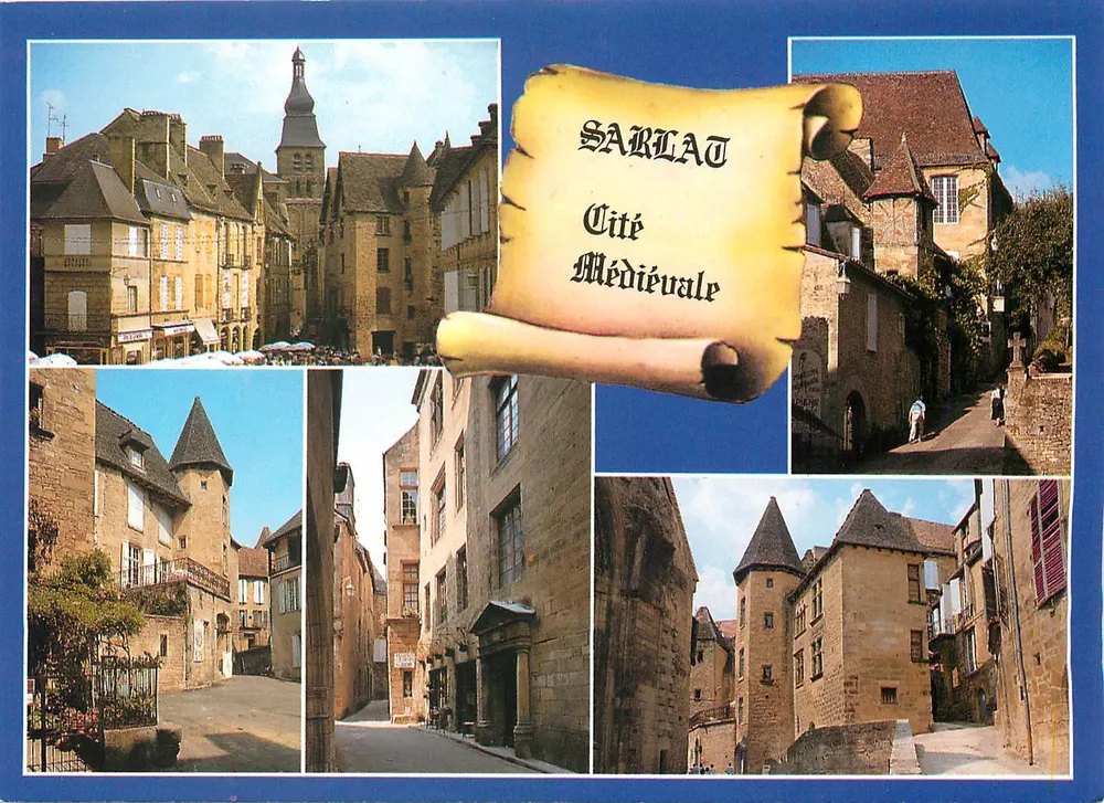 Sarlat-la-Cathédrale — Ciudad Medieval — Éditions René, n° 3424 - Anverso