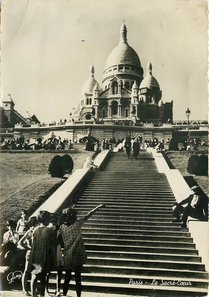 Paris - O Sagrado Coração — vista das escadas — Gany - Frente
