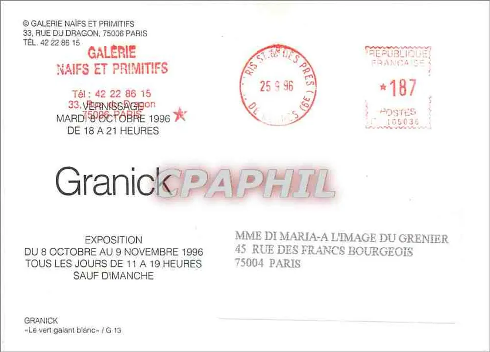 Notre-Dame de Paris — winterliche Ansicht mit Brücken über die Seine — Granick / G 13 - Rückseite