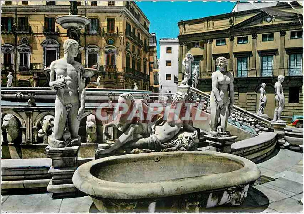 Piazza Pretoria - Fontäne der Königin Giovanna — Verlag Photocolor, Serie G.B.5 - Vorderseite