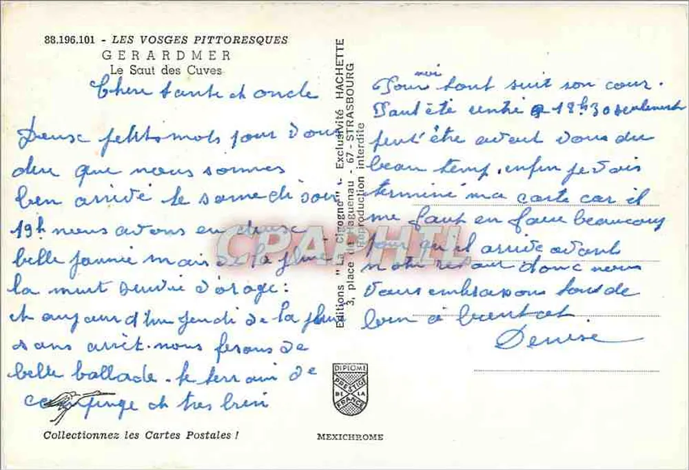 Os Vosges pitorescos — O Salto das Cuves — Edições Hachette - Verso