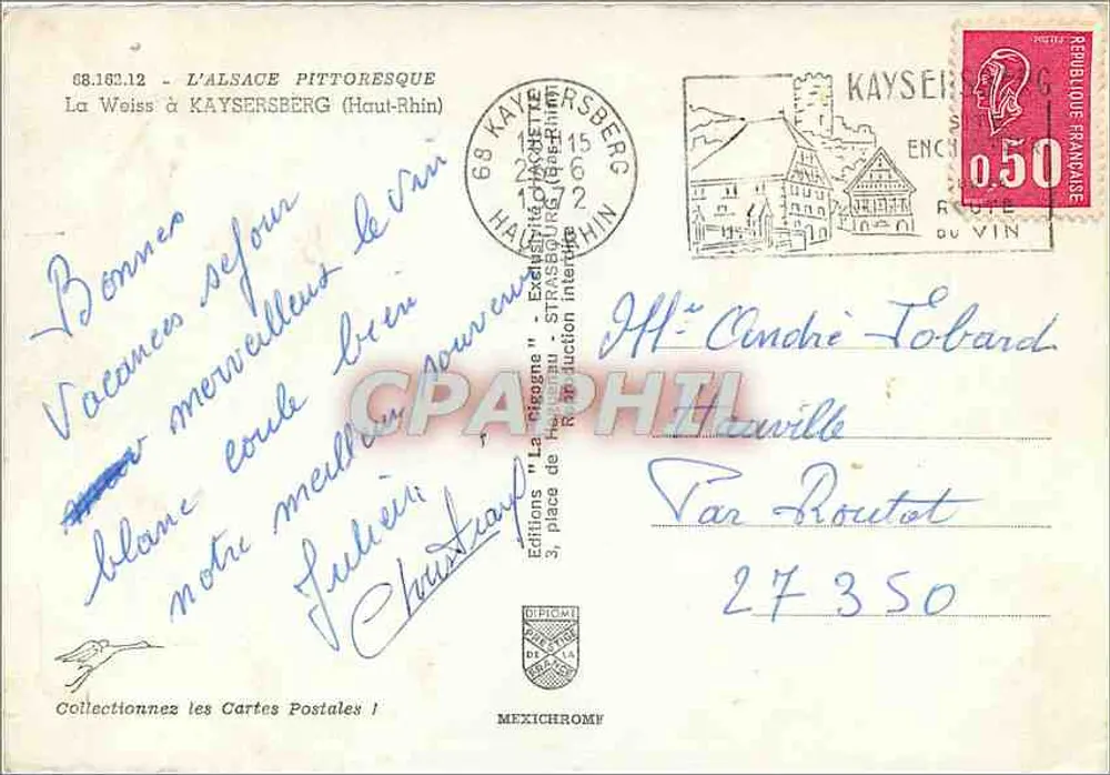 La Weiss in KAYSERSBERG (Haut-Rhin) — Verlag IRIS, Nr. 68.163.12 - Rückseite