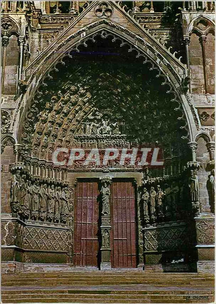 Amiens (80) — Het Portaal van de Kathedraal — Uitgave La Cigogne - Voorkant