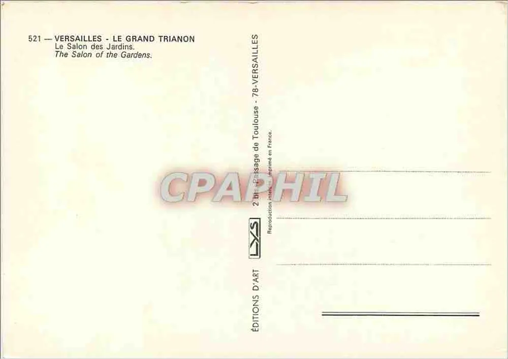 Versailles - Le Grand Trianon — Le Salon des Jardins — Éditions d'Art - Verso
