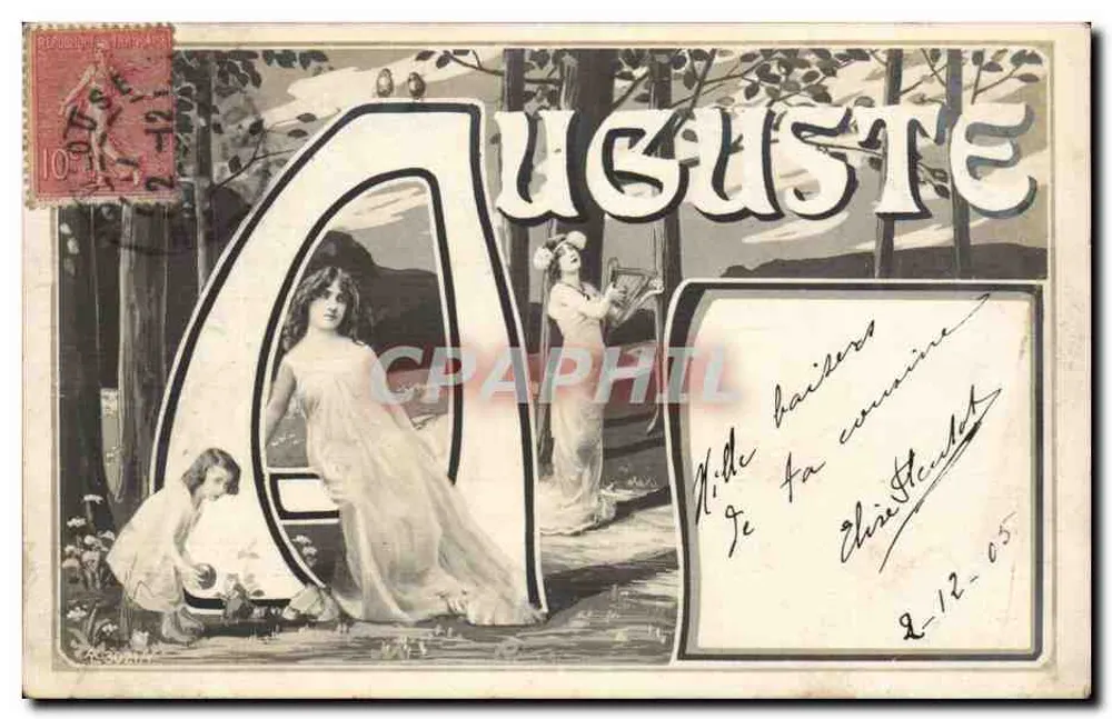 Auguste — Illustrierte Ansichtskarte — Verlag: A. S. B. (Untertitel: 'Auguste') - Vorderseite
