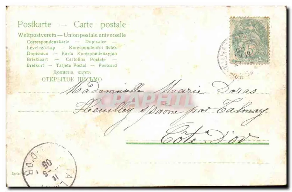 Trois hommes tenant des bébés — réjoui, résigné, désespéré — affecteur Souvenirs L. Cornot - Verso
