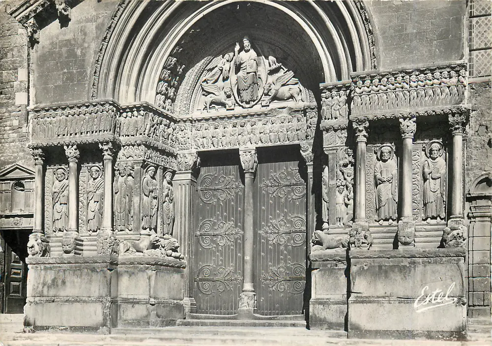 Arles — Portail de la Cathédrale Saint-Trophime (XIIe siècle) — Étél - Recto