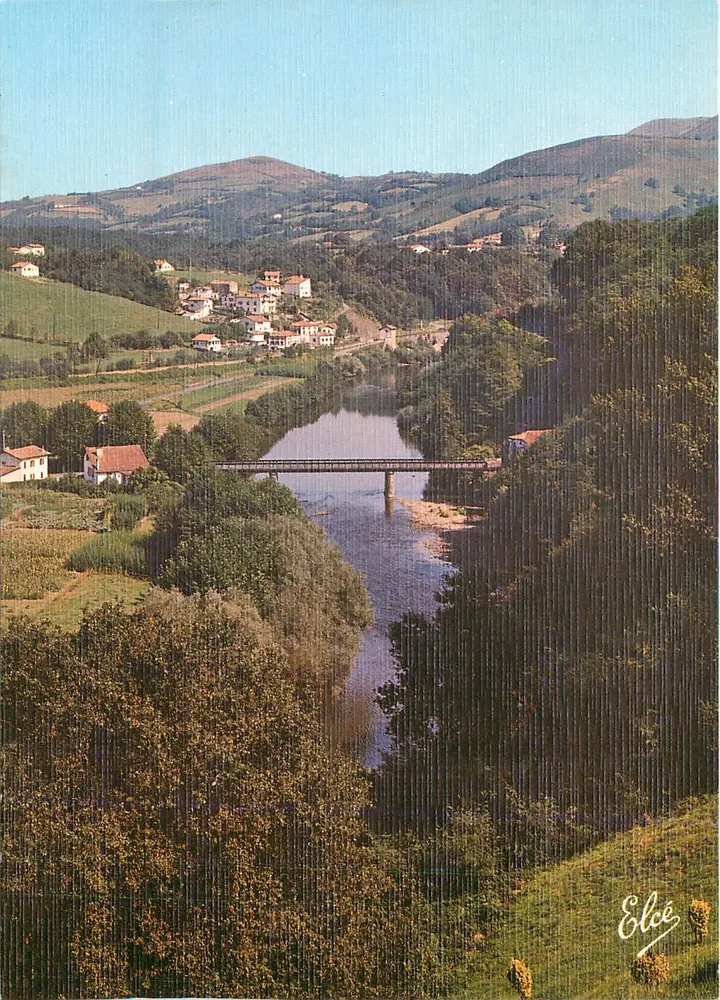 Cambo-les-Bains — Allgemeiner Blick über die Nive mit der Straßbrücke — Verlag Elcée, Nr. 3132 - Vorderseite