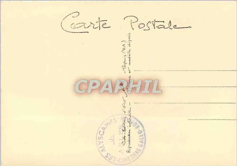 Arles / Les Alyscamps — Sarcófago de inspiração egípcia — n°494 - Verso