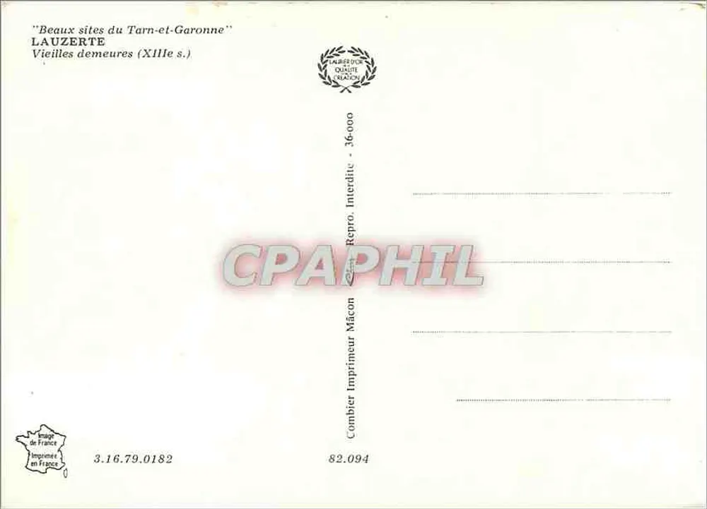 Laauzerte — Alte Häuser (13. Jahrhundert) — Verlag Combier - Rückseite