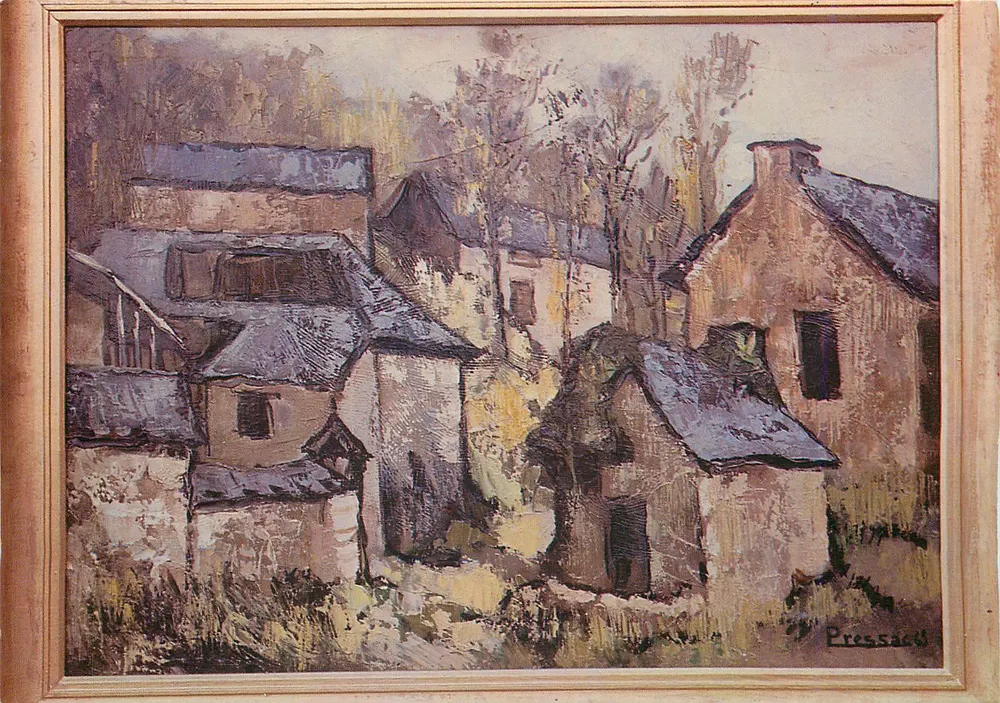 Alte Häuser in Villelongue — Ansichten von Pressac — Editions Théo Jac - Vorderseite
