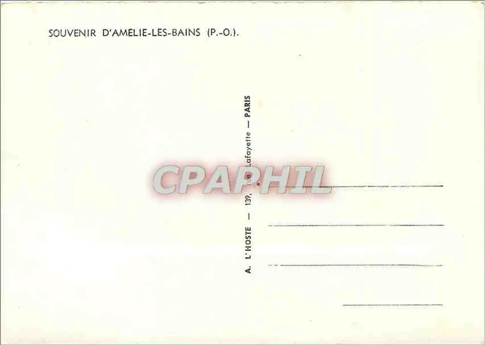 Amélie-les-Bains — vista panoramica e paesaggi — editore L'Hoste, Parigi - Verso
