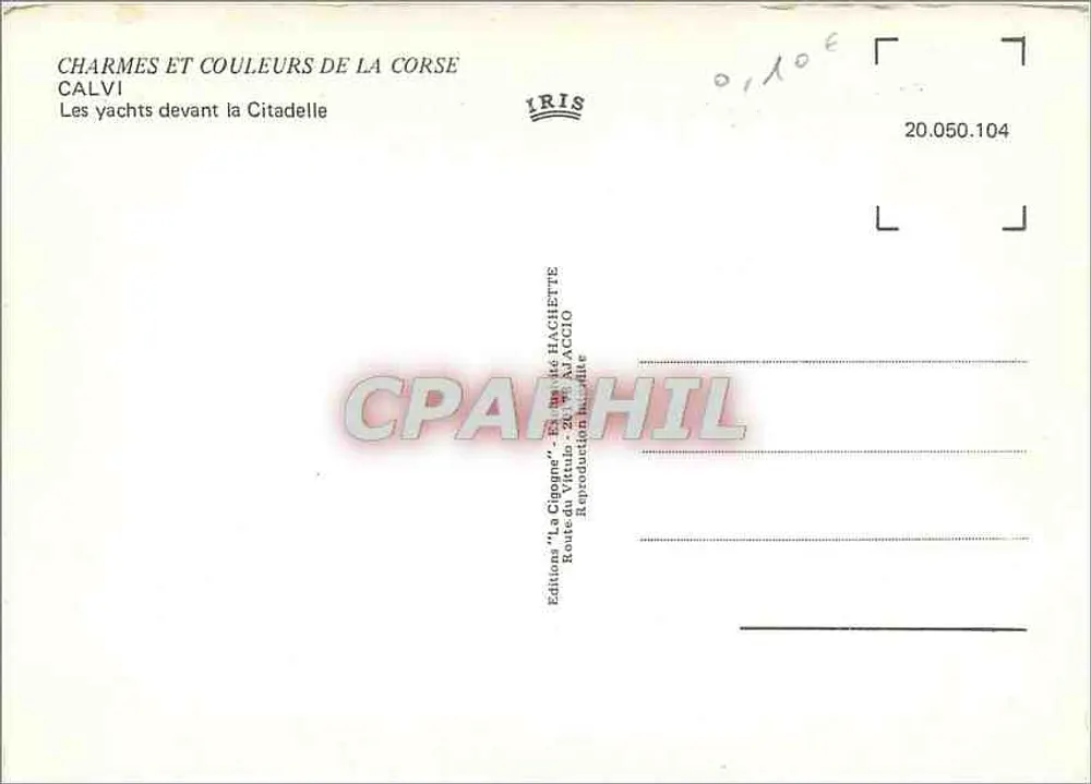 Calvi — Les yachts devant la Citadelle — IRIS - Verso