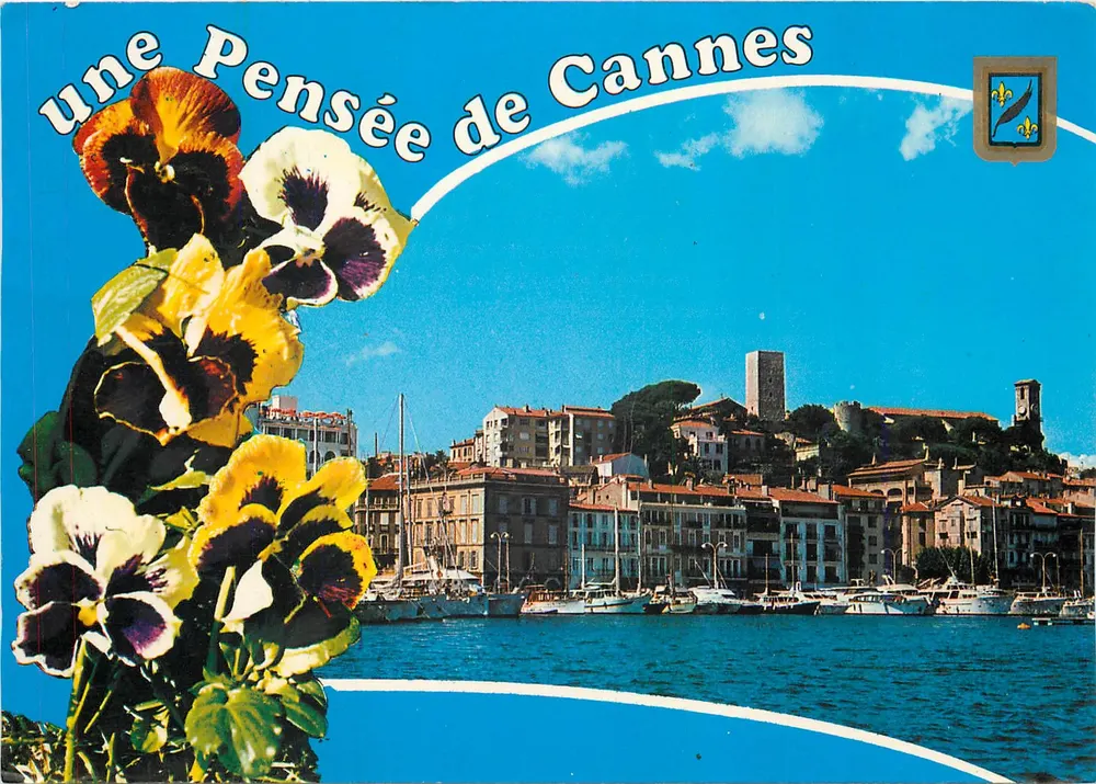 Cannes — widok portu z kwiatami myśliwca — wydawca FISA, nr 5148 - Awers