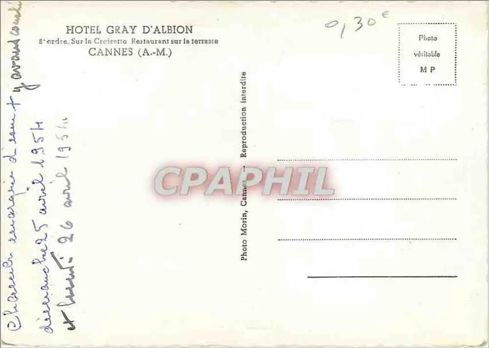 Hotel Gray d'Albion — Cannes (A.-M.) — Foto Morin - Verso