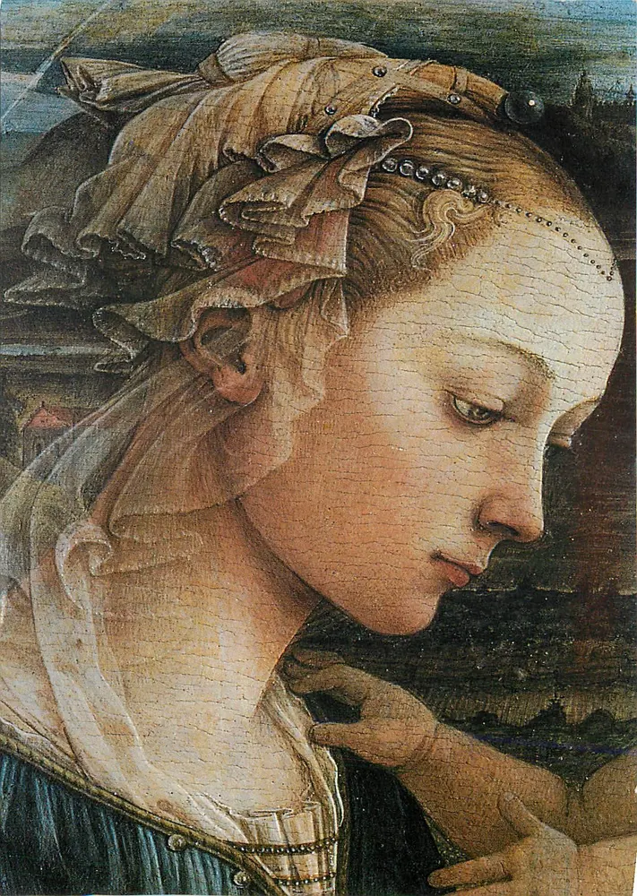 Filippo Lippi — Die Madonna, die den Kleinen anbetet (Detail) — Giusti di S. Becocci, n° A.246 - Vorderseite