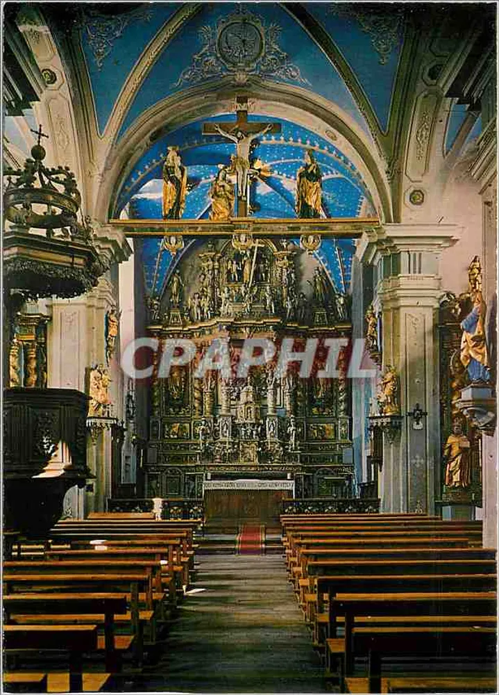 Peisey-Nancroix (Savoie) — Innenansicht der Kirche — Editions et Impressions Combier / Mâcon, n° C3 73197-1-0028 - Vorderseite