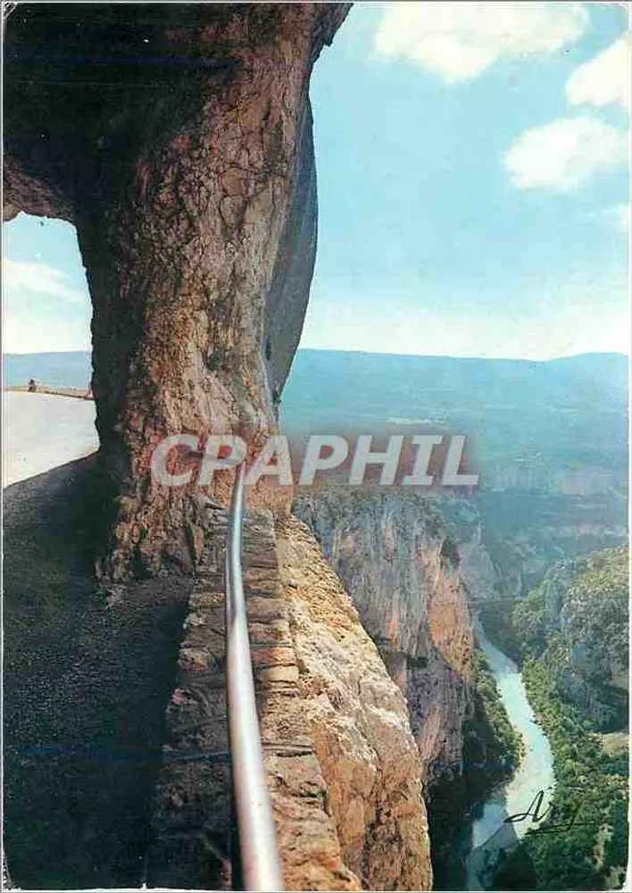 Die malerischen Schluchten des Verdon — Blick auf den Tunnel des Fayet, von der Kante der Klippen der Cavaliers — Edition Tardy - Vorderseite