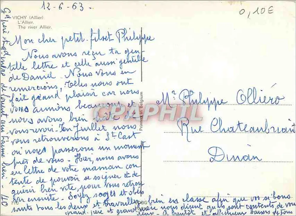 O lago de Vichy — Allier - Verso