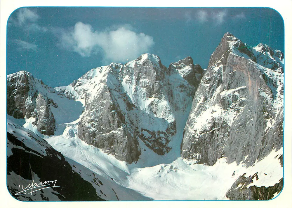 Nordseiten des Vignemale-Massivs — Petit Vignemale, Pointe Chausseneque, Pilton Carré — Editions J. Masson, Cauterets - Vorderseite