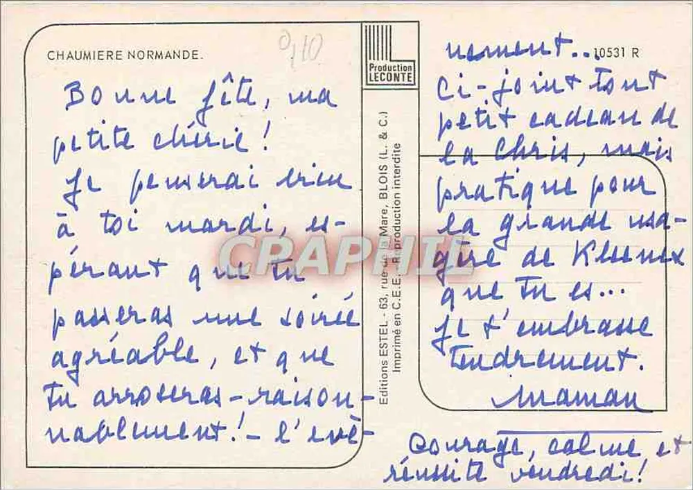 नॉर्मैंड चौमियर — एतेल — एडिशन एस्टेल - पीछे