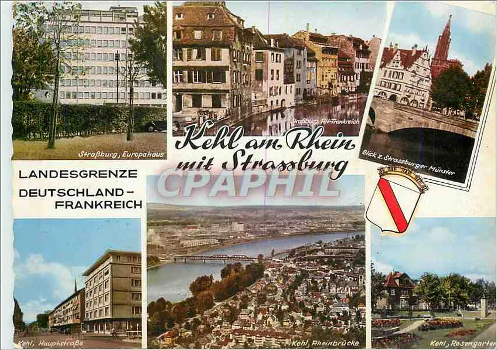 Kehl aan de Rijn — Grens tussen Duitsland en Frankrijk — Cramers KG, Dortmund - Voorkant